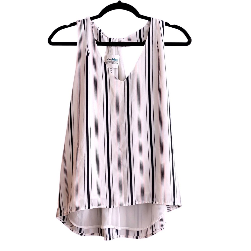 Alice Blue Stitch Fix Striped Tank Top Womens Size SP